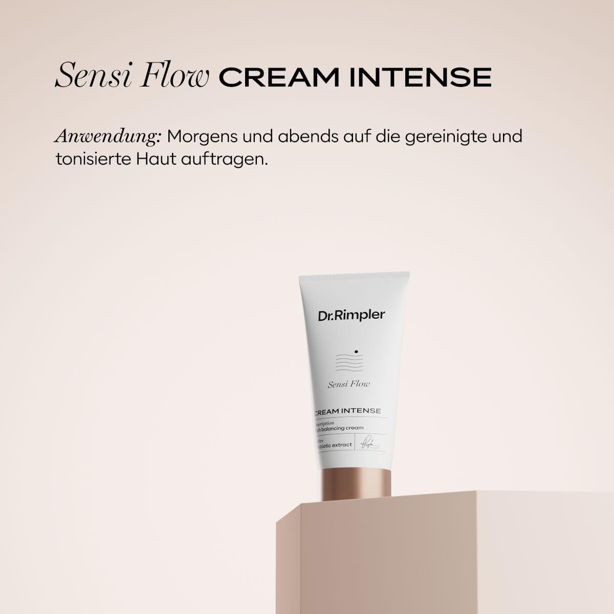 Dr. Rimpler Sensi Flow CREAM INTENSE 50ml - gehaltvolle 24h-Creme mit probiotischem Wirkstoffkomplex - Regenerationspflege für reife, trockene und empfindliche Haut - schützt vor oxidativem Stress
