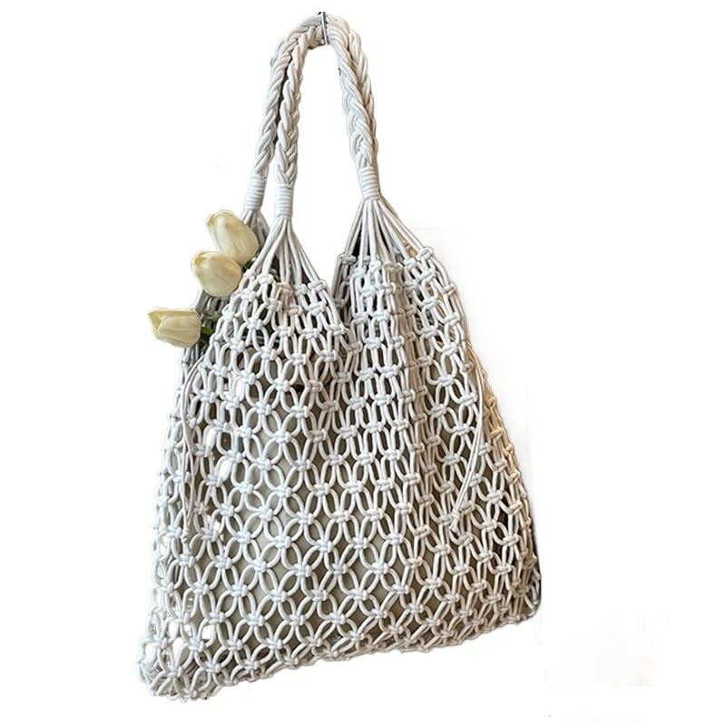 Sac en paille femme bandoulière tricot et grand sac à main de plage
