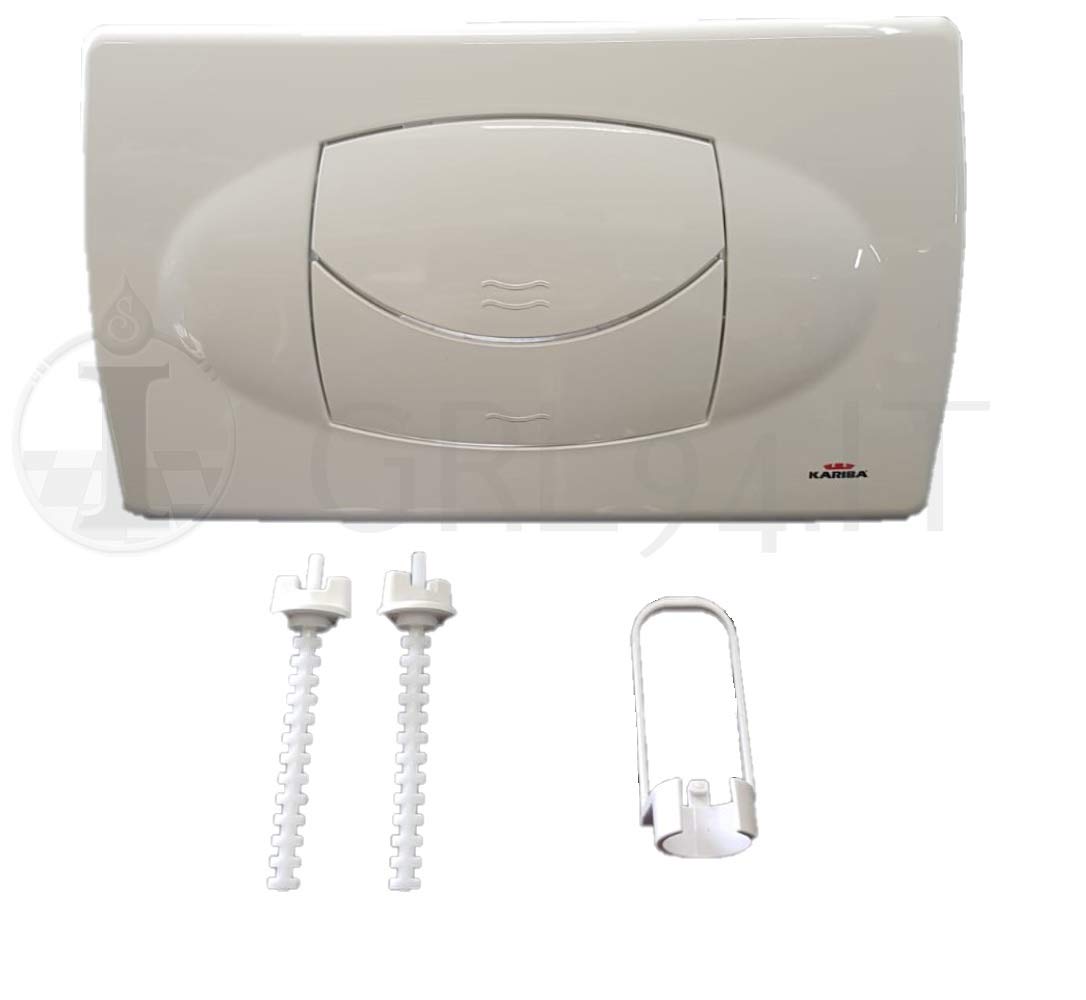 Kariba Serie 306200 Biblo Placca Comando Doppio Pulsante Bianco