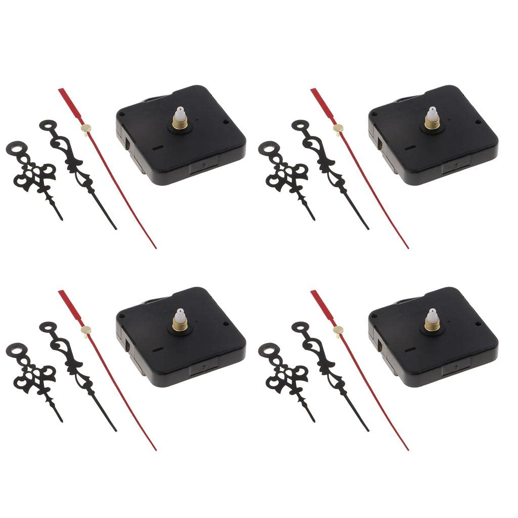 4 Set Movement with Pointer for Quartz Wall Clock Repair Replacement Black | Other Crafts-image-22