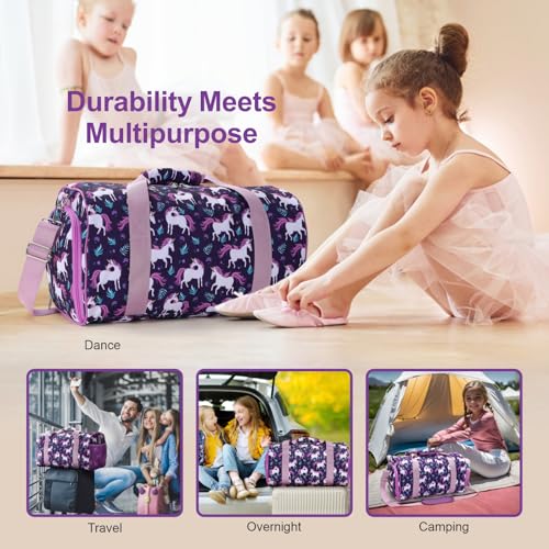 Image of Bagseri Dance Bag for Girls - Kids Duffle Travel Bag with Shoe Compartment
