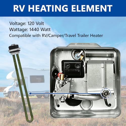 Image of 520900 RV Water Heater Element Compatible with Suburban, with Wrench Socket