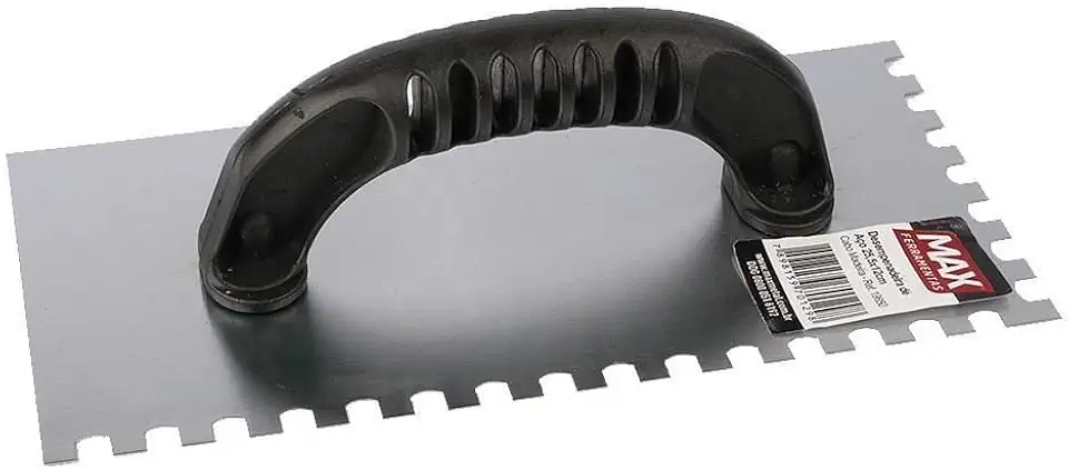 Desempenadeira de aço dentada 255 x 120 mm - Max Ferramentas