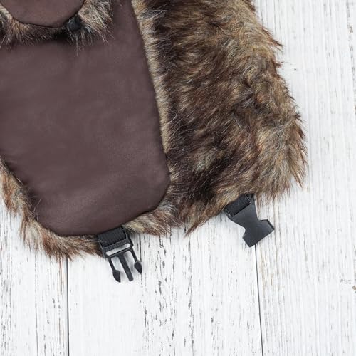 Image of ONWAY Trapper Hat Winter Hats for Women Men with Faux Fur Ear Flaps