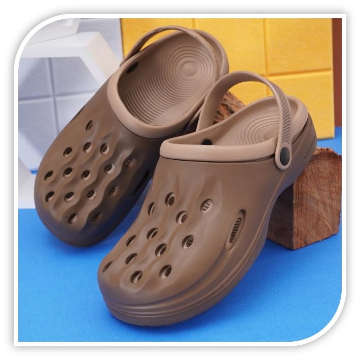 Image of BADLAV Mens Men's Lightweight Classic Clogs || Sandals with Adjustable Back Strap for Men (M-301) Clog