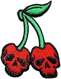 Love Never Die Cherry Skull Ghost Rockabilly Lady Biker Rider Hippie Punk Rock Heavy Metal Tatoo Jacket T-shirt Patch Sew Iron on Embroidered Applique Sign Badge
