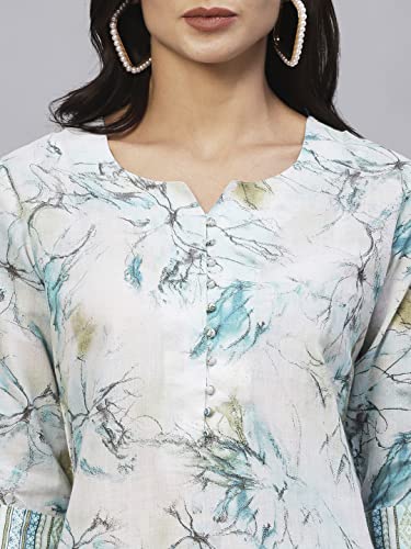 Image of ANNI DESIGNER Cotton Blend Womens Kurta Set