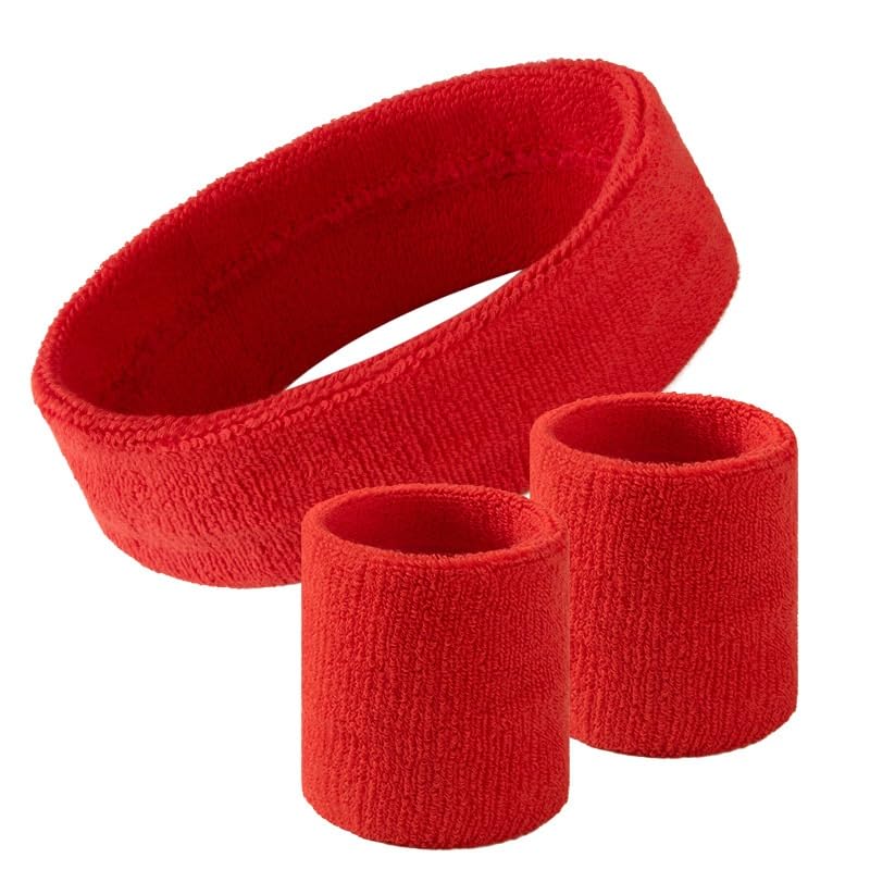 Shurhome Sports Fitness Colorful Headbands Wrist Brace Sweat Bands Weight Lifting Hand Wrist Support Gym Training Wristband Kits