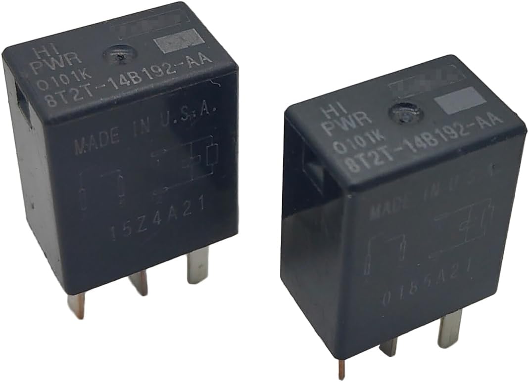 2 Pack 4 Pin Multi-Function Relay 8T2T-14B192-AA - High Amperage Current Controller with Precise Circuit Protection