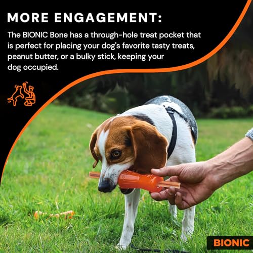 Bionic Bone Knochen, extrem widerstandsfähiges Hundespielzeug, 9,5cm