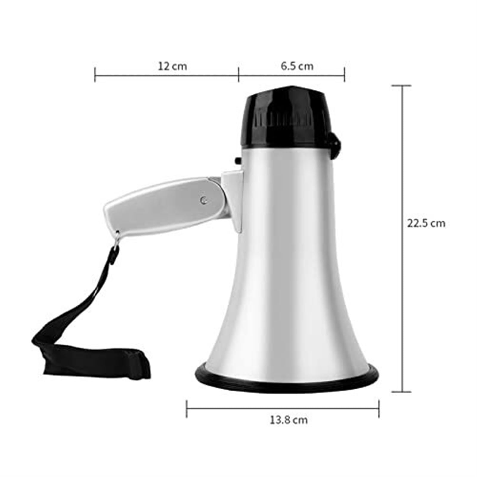 Megáfono Megáfonos Portátiles De 25 Vatios con Altavoz Y Sirena para Grabación En Exteriores Megáfono Volumen Ajustable