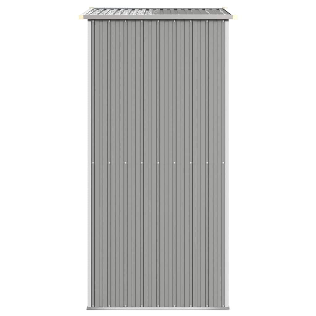 vidaXL Cobertizo de Jardín Exterior Aire Libre Patio Almacenamiento Organizador Casa Puerta Herramienta Caseta Acero Galvanizado Gris Claro