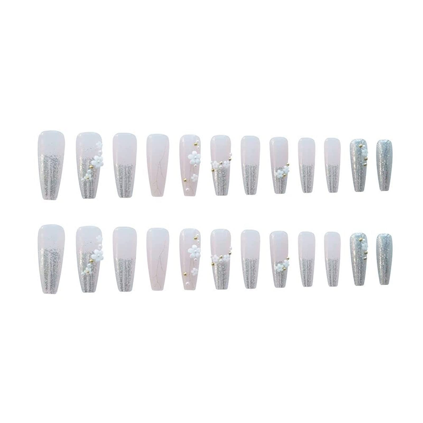 Unghie Finte Premere Sulle Unghie Unghie Finte Strumento Per Manicure A Copertura Completa Artificiale Suggerimenti Per Unghie 24 Pezzi/scatola Kit Di Unghie Acriliche Dito Artificiale Kit Manicure