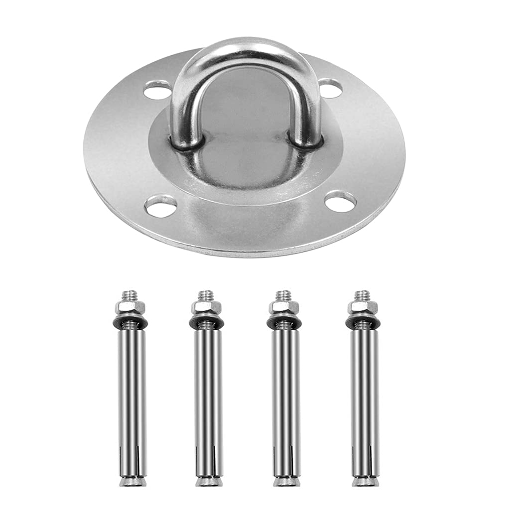 Montesy Stainless Steel Swing Hangers Heavy Duty Ceiling Mount Hook Hammock Hanging Chair Swing Fixings Hooks Kit Hammock Chair Hanging Hardware Hammock Chair Hanging Kit Outdoor Hammock Chair Hanging Kit