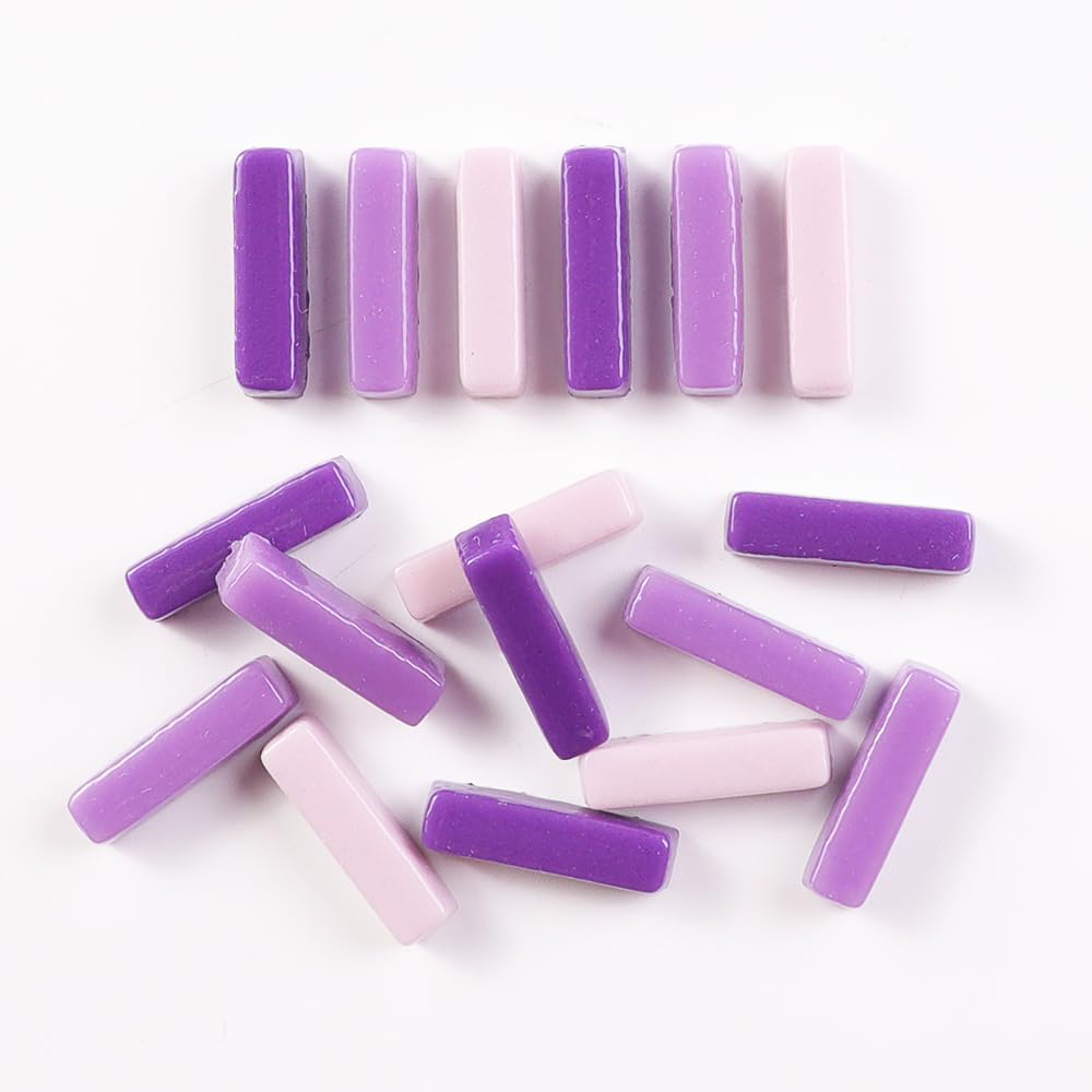 1 LB 5x20mm Glass Strips Mosaic Tiles for Home Decoration Mini Recycled Glass Stick Tile for DIY Crafts Art & Children DIY Hobbies (RS600) - Image 2