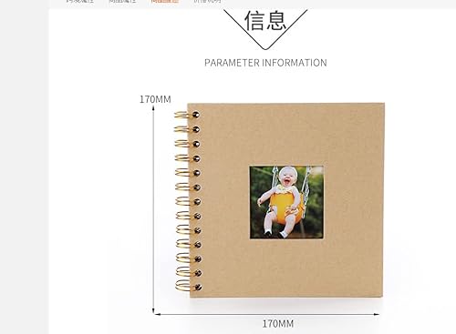 Photo Album Front Cover Window Baby Growing Album Coil Design Scrapbook Album For Baby Growth Commemoration #TOP2