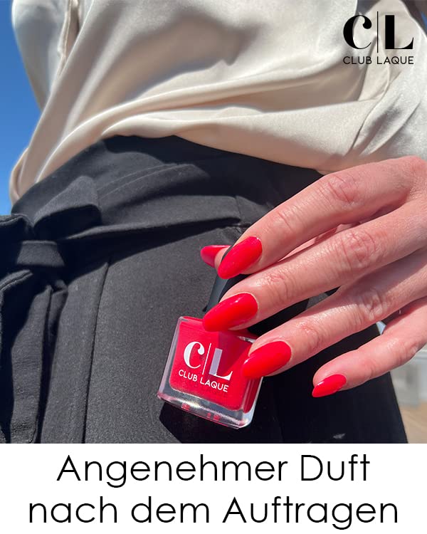 Emmi Nail Club Laque® Lady Vegan | Klassisches Rot | Mit Geruch Nach Gurke & Melone | Nagellack Schnelltrocknend & Stark… – Bild 5