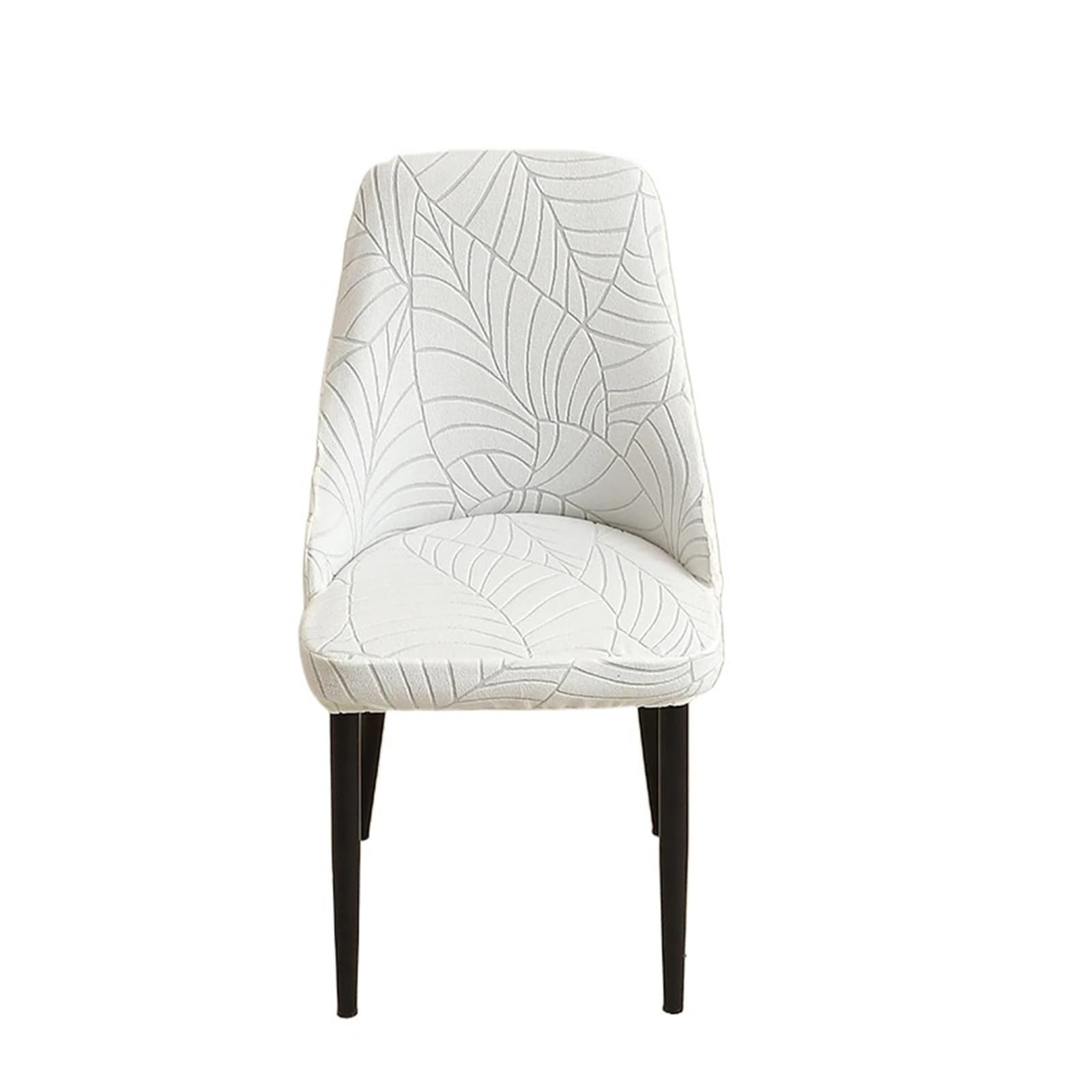 CIOPLJHKL Stretch Small Armchair Cover Leaf Jacquard Dining Chair Slipcover All-inclusive Curved Protector For Party Home 1/2/4/6Pcs for Hotel, Banquet(A1 Chair cover,1pc)