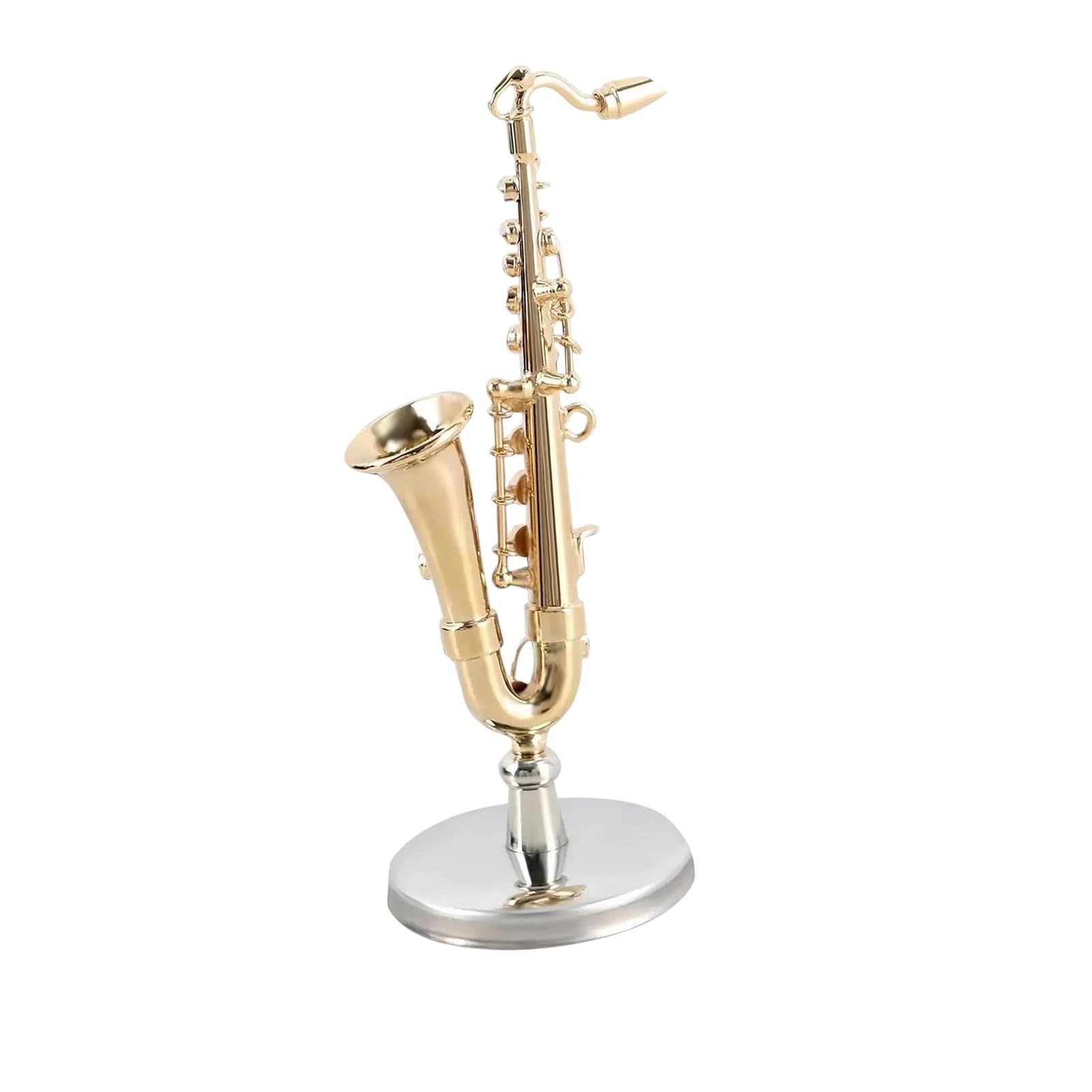 Ozdoby na instrumenty muzyczne Miniaturowy model saksofonu kolekcjonerski instrument muzyczny z podstawką