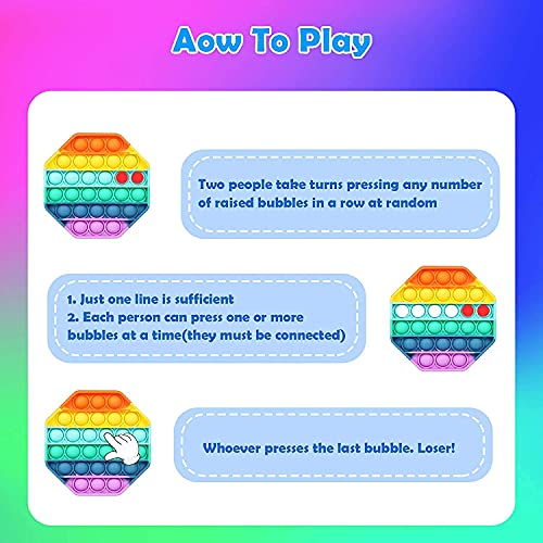 Image of LITTLEMORE Pop it Set (Pack of 3) Jumbo Unicorn Pop it Fidget Toy, Kids Toys, Pop Bubble Fidget Toys Big Size �136 Bubbles - (Multicolor) (As per Availability) (Hexagon)