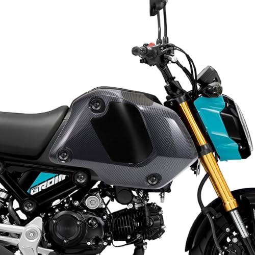 Image of Mokuo Motorcyle Fairing Parts,Front Side Cover in ABS Material Compatible with 2021-2024 Honda Grom Msx 125 SF,Carbon Fibre Color