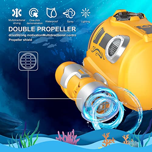 Remote Control Boat For Pools And Lake Toys, Rc Spray Gasboat, Light Up Rc Boat Water Toy, Fast Rc Boats For Adults And Kids, 2.4Ghz Remote Control, Upgrade Swimming Pool Toy For Boys And Girls #TOP3