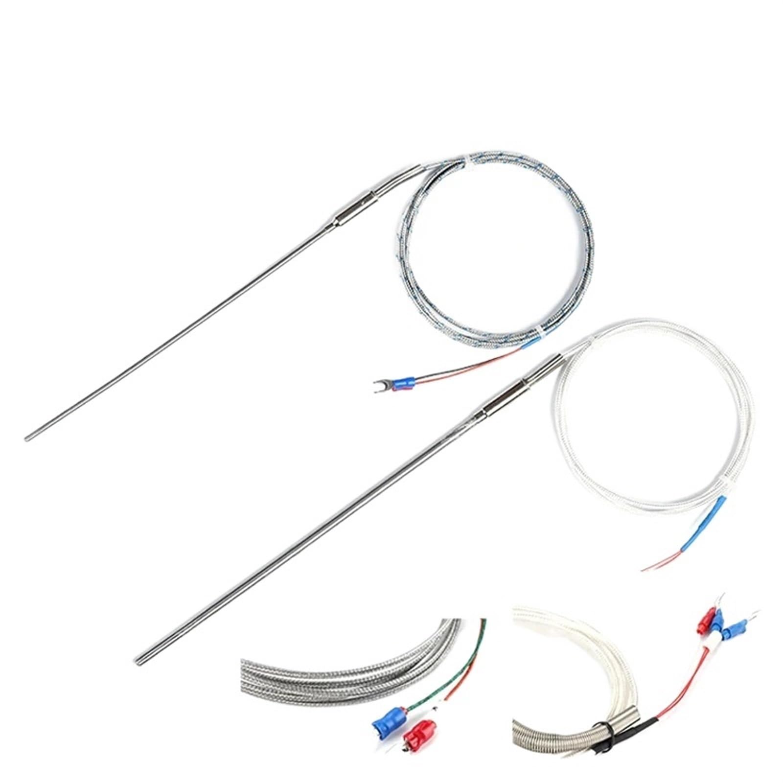 Thermocouple gainé J 5mm résistant jusqu'à 900 degrés avec câble de 2m isolé