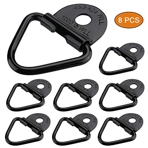 Anumit Cargo Tie Down Anchors, 8pcs V-Ring Tie Down Anchors D Loop Bracket