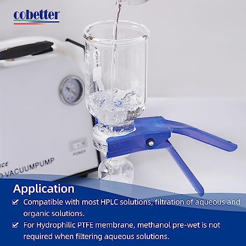 Image of Hydrophilic PTFE Membrane Filters, 47mm, 0.22 m, 100PCS | Hydrophilic PTFE Membrane Disc Filters, Nnon-sterile, pH 1-14, For aqueous & solvent filtration