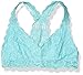 Mae Women's Racerback Lace Bralette, Aqua, Large