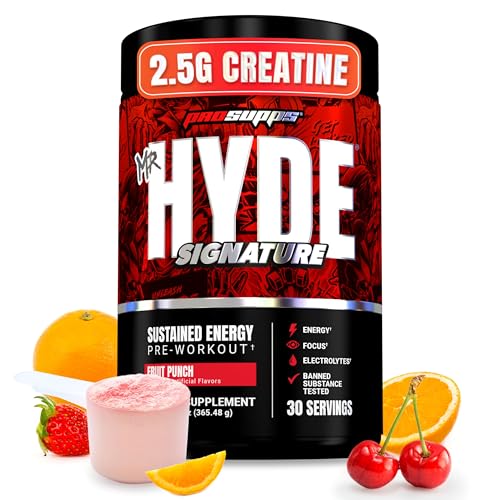 ProSupps Mr. Hyde Signature V2, Pre Workout Powder with Creatine, Beta Alanine & Caffeine (Fruit Punch, 30 Servings)