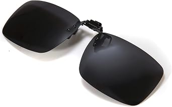 FONHCOO Polarized Clip on Sunglasses for Women & Men - Clips On Your Prescription or Reading Glasses Lightweight Rimless Frameless Suitable for Driving