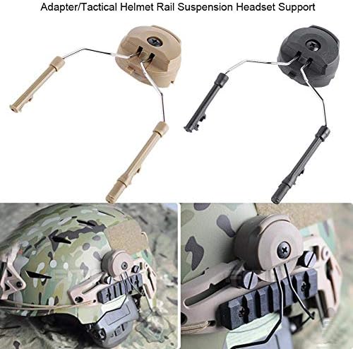 Dioche Helmet Rail Adapter, Tactical Arc Rail Suspension Headset Support for Peltor Comtac(2pcs)