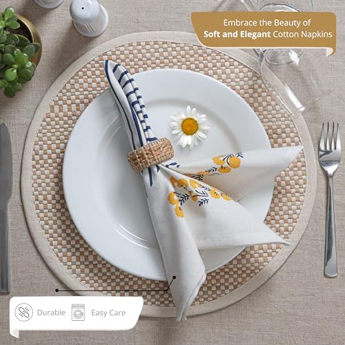 Servilletas de Tela Ramanta Home Set 12 Floral 18x18 pulg miniatura 3