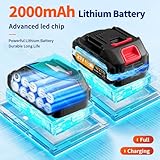 Cordless Pressure Washer, 21V 1500W Portable Pressure Washer, 60Bar/870 PSI High Power Washer Machine with 2 Nozzles, 2 Battery, 5m Hose Cordless Jet Washers/Pressure Washers for Car Floor Outdoor - Image 5