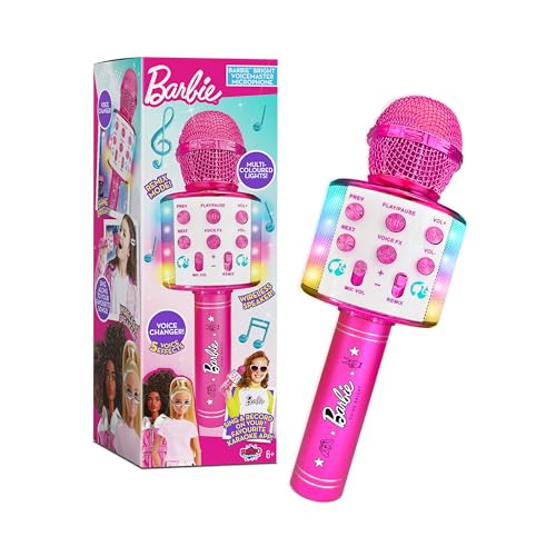 Barbie micro karaoké sans fil enceinte intégrée effets vocaux et lumières LED