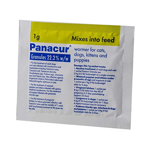 Panacur 22% Granules for Cats & Dogs 1g 3 sachets
