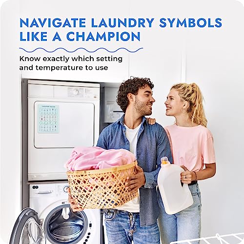 Easy Clothing Care Laundry Symbols Magnet - Guide for Home Dorms & Laundromats, Multiple, Small - Image 2