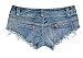 Women's Low Rise Jean Shorts with Hole Summer Frayed Hem Denim Short Pants Sexy Distressed Hot Pant Thong Jeans (Blue,Small)