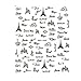 JUSTFOX - 3D Nagel Sticker Nail Art Aufkleber Paris Love Princess Aufkleber