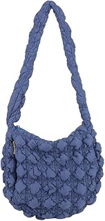 Women Nylon Puffer Bag Quilted Cloud Shoulder Bag Padded Down Cotton Padded Lightweight Tote Bag Large Capacity Hobo Purse
