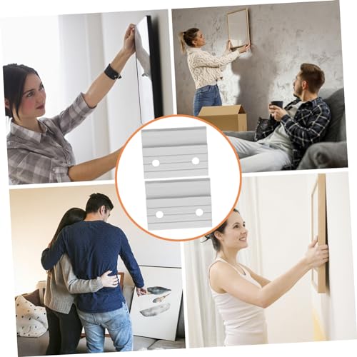 Image of DOITOOL 1Set Heavy Duty Shaped Picture Frame Mounting Brackets Mirror Hanging Hardware for Secure Wall Art Installation Setup Durable Reliable Attachments
