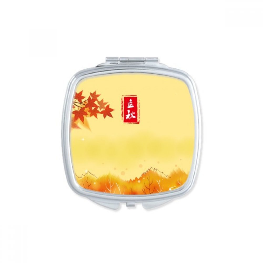 Miroir de maquillage carré compact format de poche pour retouches