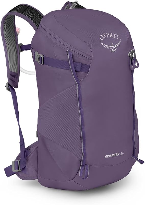 Mochila de senderismo para mujer Osprey Skimmer 20L con depósito hidráulico, color morado OS | mochila de senderismo, mochila de día, mochila de viaje, mochila de camping, mochila de hidratación, vejiga de agua, depósito de agua, vejiga de hidratación
