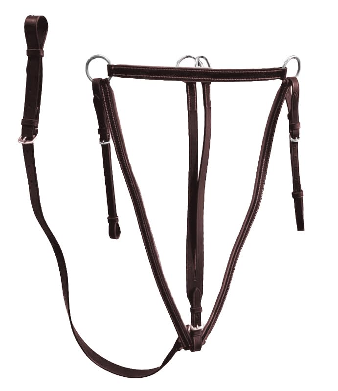 Leather Breastplate with Color Padded Trim (Brown with Brown, Full)