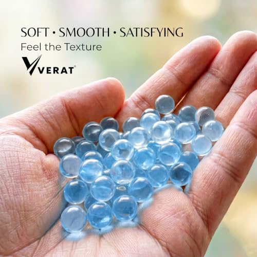 Image of VERAT Gel Blaster Refill Water Beads, Gel Balls, 7-8mm Gel Ammo for Compatible Gel Blaster Guns, Non-Toxic & Biodegradable Water Beads, Vase Filler, Plant Decoration & Home Decor(10000 Blue)