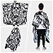 FaHaner Professional Hair Cutting Cape with Neck Duster Brush, Large Size Salon Haircut Capes, Waterproof Hairdresser Accessories (Black and White skull)
