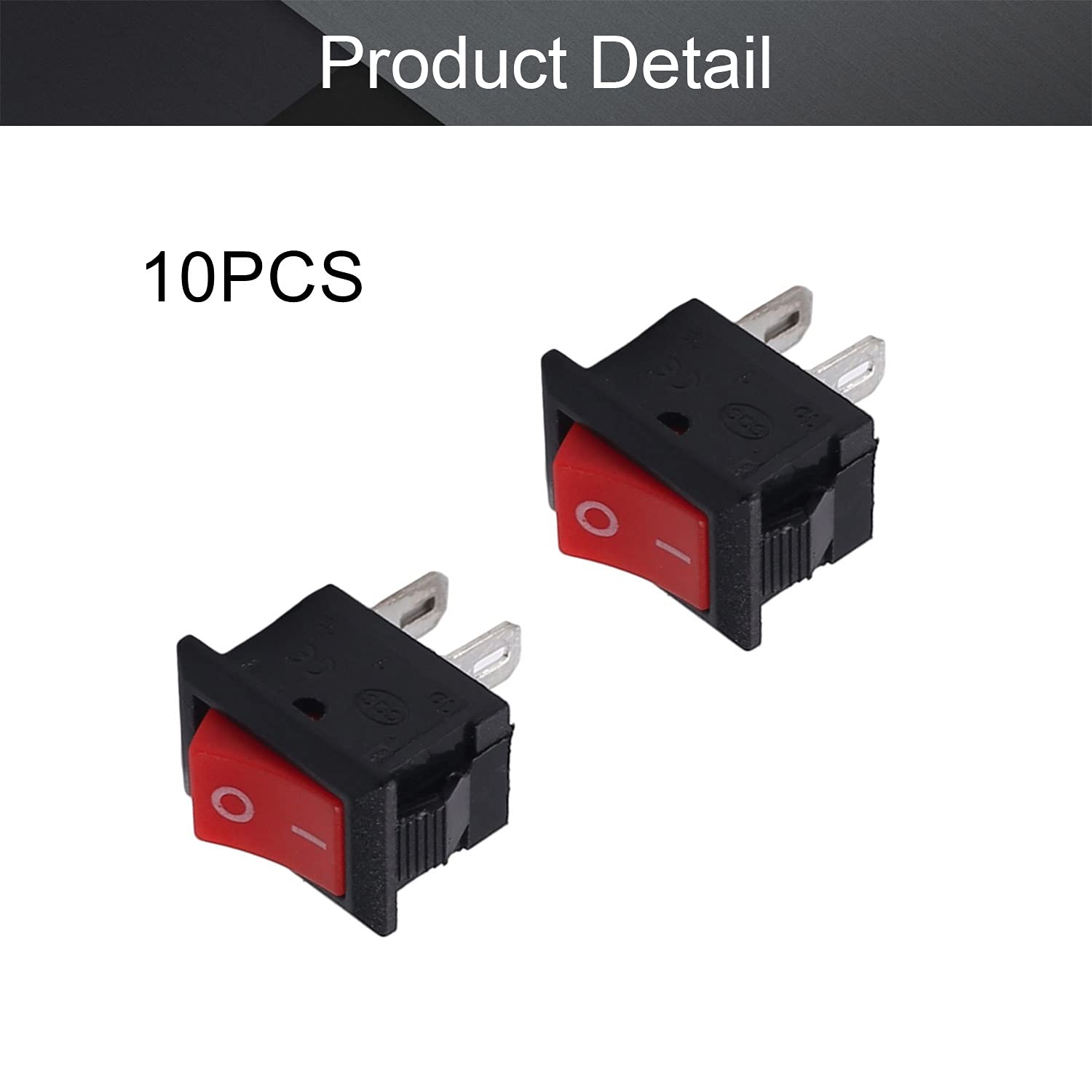 Kcd11 Rocker Switch Snapklik.com : 10Pcs KCD11 ON/Off Boat Rocker Switch 2Pin 250V/6A 125V ...
