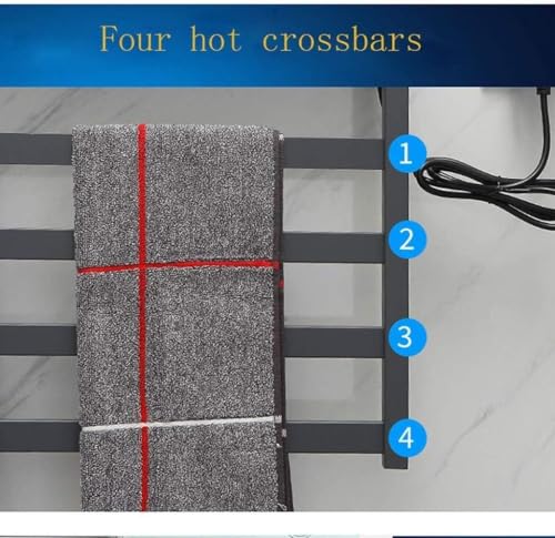 Toallero eléctrico con calefacción, radiador portátil de calentamiento rápido para baño y comodidad en el hogar