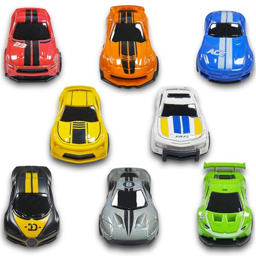 Set 8 Autos de Juguete Pull Back Metal 1:64 con Estuche miniatura 2